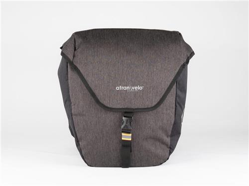 Atran Velo Zap Dubbele Fietstas - Met AVS Adapter 2x25L - Zwart/Grijs