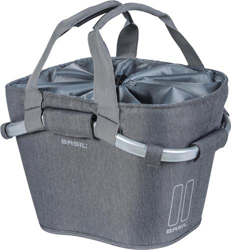 Basil 2Day Carry All Fietsmand KF - Voor - Polyester - Grijs Melee - 15 Liter
