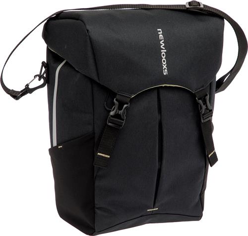 New Looxs ® Sports Single - Enkele Fietstas - Lichtgewicht en Ruim - Afneembare Schoudertas - Waterdicht door Regenhoes (inclusief) - 20 Liter - Zwart