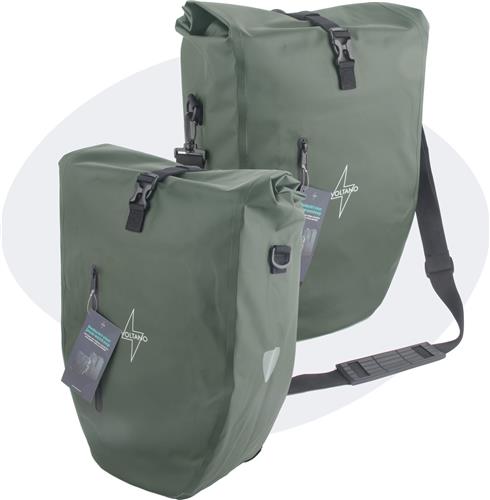 Voltano Luxe Fietstas 28L - Enkele Pakaftas - Olijf Groen - 100% Waterdicht
