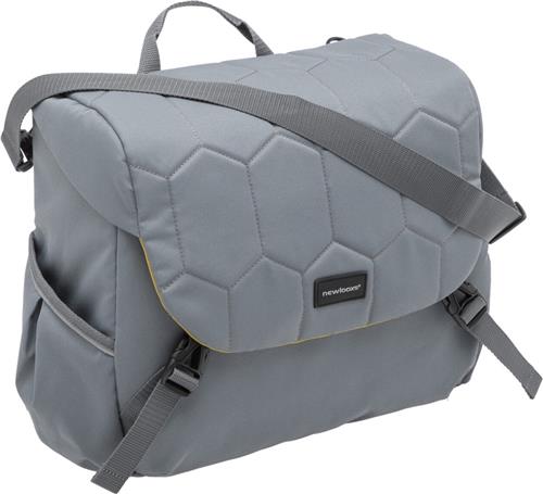New Looxs Quilted Mondi Joy Single Enkele Fietstas - Afneembaar - 18,5 liter - Grijs