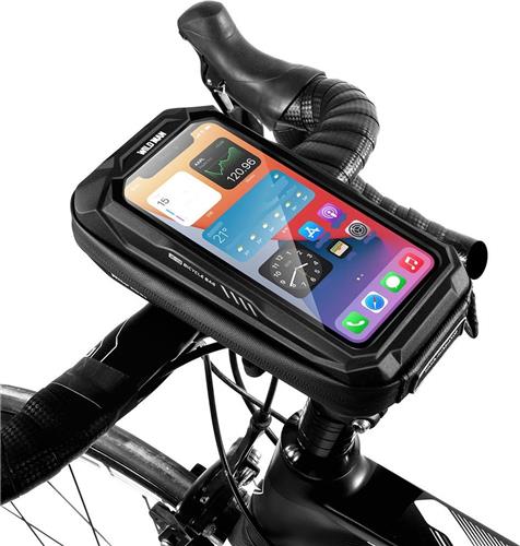 Frametas Fiets - Fiets stuurtas - Fiets telefoonhouder - Fiets stuur smartphone tas - Telefoonhouder - Fietstas telefoon - Fietstas mobiel - Waterdichte fietstas - Geschikt voor o.a. iPhone 11 / 12 / 13 / 14 /15 Samsung Galaxy S20 S21 S22 S23 S24