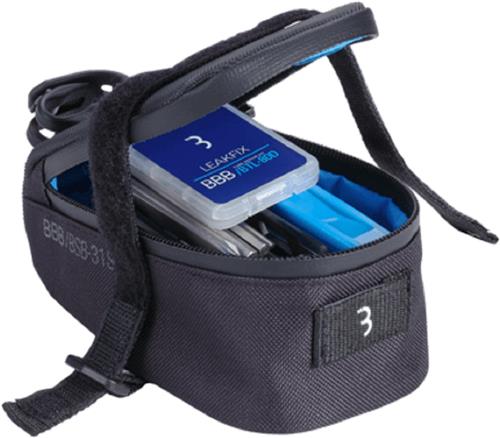 BBB Cycling Combiset Easypack S Zadeltas Fiets - Racefiets Tas - Met Uitgebreide Toolkit - Zwart - Maat S - BSB-56
