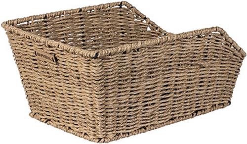 Basil Cento Rattan Look WSL Fietsmand - Achterop - Inclusief Bevestigingssysteem - Lichtbruin
