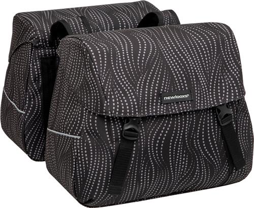 New Looxs Alma Joli Double - Dubbele Fietstas - Geschikt voor elke Bagagedrager - Ook voor Elektrische Fietsen - Ruim, Stevig en Vormvast - 37 L - Zwart