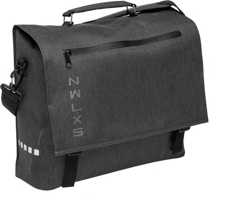 New Looxs Varo Messenger Enkele Fietstas - 100% Waterdicht - Afneembaar - Schoudertas - 15 inch Laptopvak - 15 liter - Grijs