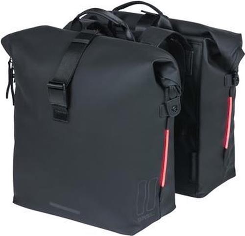 Basil SoHo Dubbele fietstas Nordlicht - Zwart - 41 Liter