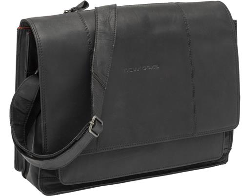 New Looxs Fellini Laptoptas Fietstas - Leer - 15 inch Laptopvak - 18 liter - Zwart