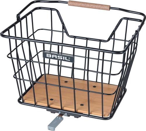 Basil Nordland Fietsmand - Voor of Achter - Zwart/Bruin - 23 Liter