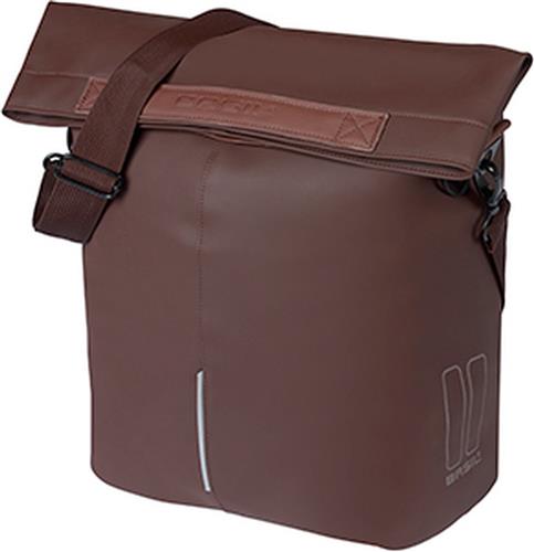 Basil City - Fietsshopper - Enkele Fietstas - 14-16 Liter - Waterafstotend - Reflectiedetails - Roasted Bruin