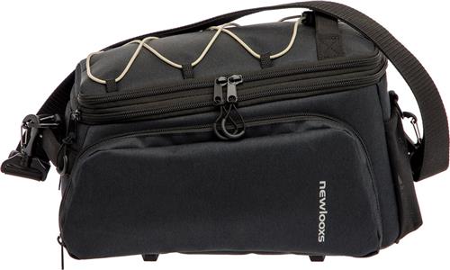 New Looxs ® Sports Trunkbag MIK - Bagagedragertas - Fietstas Enkel - Ingebouwde MIK-Adapter - Waterdicht door Regenhoes (inclusief) - Vergrootbaar tot 31 L - Zwart