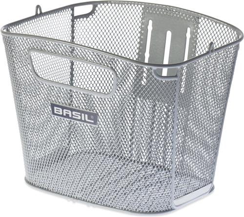 Basil Bold Front FM Fietsmand - Voor - Staal - Zilver