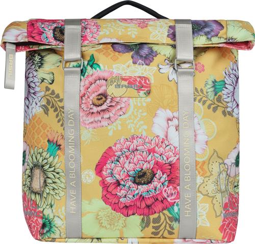 Basil Bloom Field Dubbele Fietstas MIK - 28-35 Liter - Waterdicht - Geel