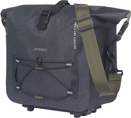 Basil Navigator Storm - Bagagedragertas MIK - 13L - Zwart - 100% waterdicht