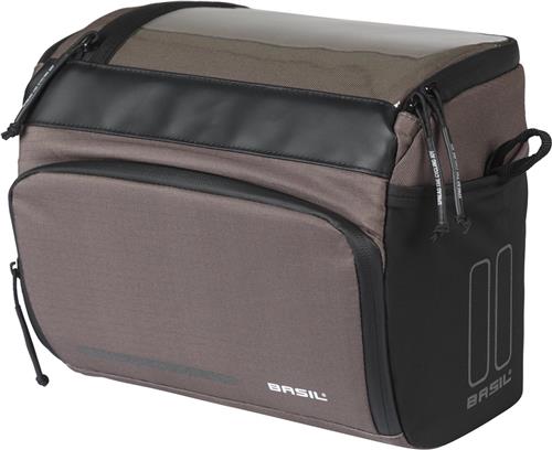 Basil Move - Stuurtas - 7-8L - Incl. waterdicht transparant venster - Gerecycled materiaal - Bruin