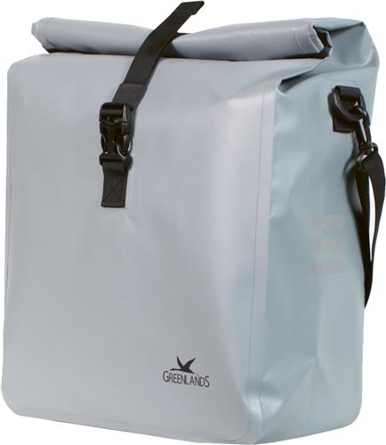 Greenlands Waterproof - fietstas - waterdichte fietstas - rolsluiting - grijs - 23 liter