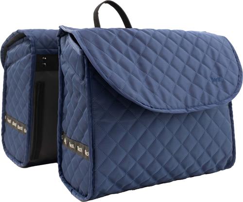 BECK Quilt - Dubbele fietstas - Navy (incl MIK adapter)
