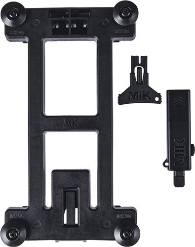 Basil Afsluitbare adapterplaat voor fietsaccessoires - zwart - 15x9x1 cm