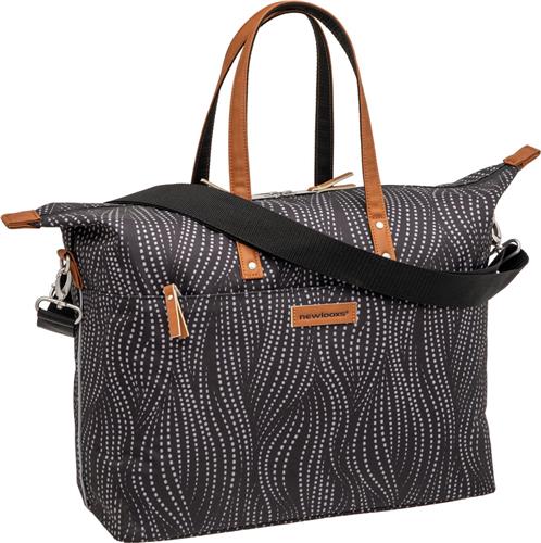 New Looxs Tendo Alma - Enkele Fietstas - Afneembare Fietstas met Haken - Shopper met Laptop Compartiment - 21 Liter - Zwart