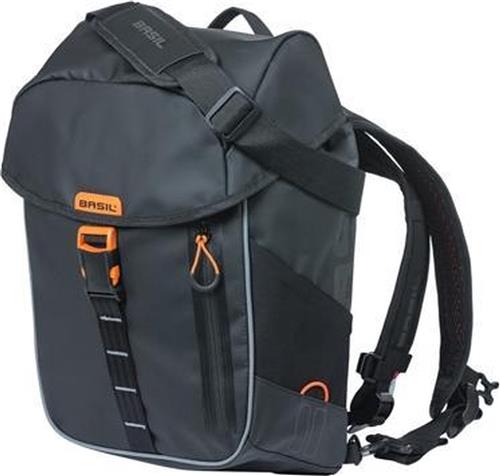 Basil Miles Tarpaulin Fietsrugzak - Enkele fietstas - Zwart - 13 Liter