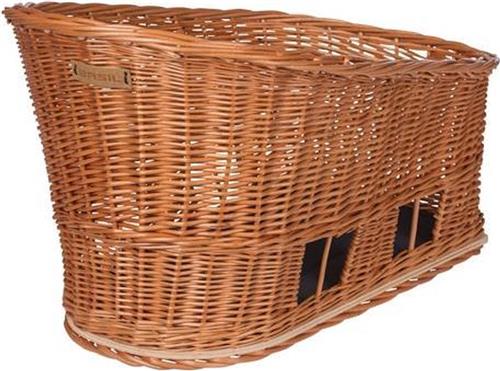 Basil Pasja Hondenfietsmand MIK M - Achter - Riet - Medium - Bruin - 45 cm