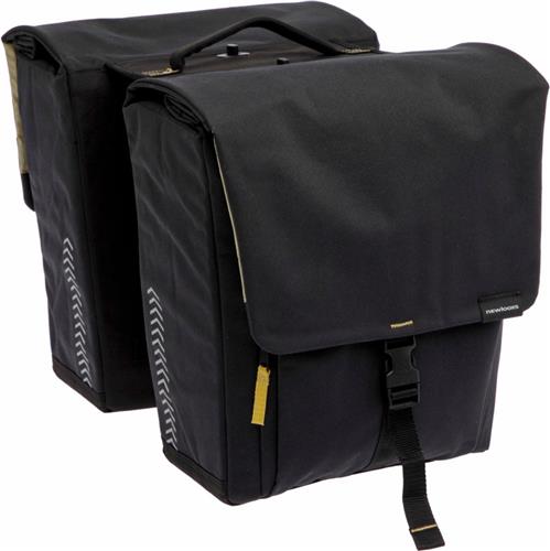 New Looxs ® Tulum Double Detachable - Dubbele Fietstas - 100% Gerecycled Polyester - Geschikt voor Elektrische Fietsen - Past op elke Bagagedrager - Afneembare Fietstas - 32 Liter - Zwart