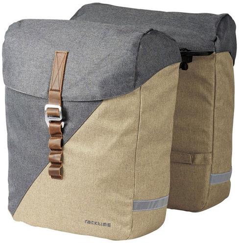 Racktime heda 2.0 dubbele fietstas snapit 2.0 (racktime) sand/dust grey