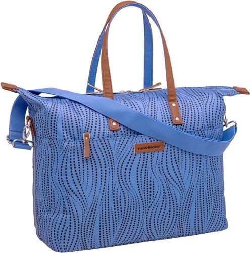 New Looxs Tendo Alma - Enkele Fietstas - Afneembare Fietstas met Haken - Shopper met Laptop Compartiment - 21 Liter - Blauw