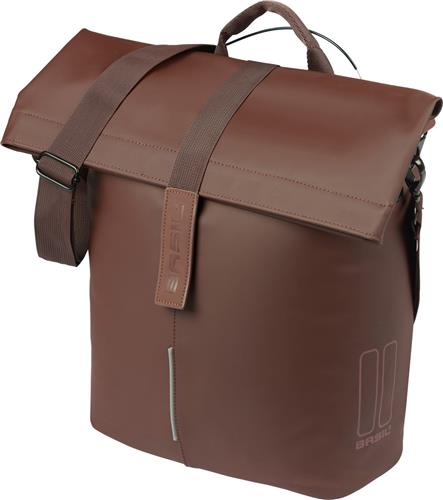 Basil City - Fiets Shopper MIK Studs - 14-16 - Bruin - Waterafstotend - Reflectiedetails