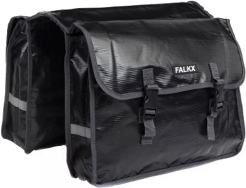 Falkx Dubbele Fietstas - 24 Liter - Bisonyl - Zwart
