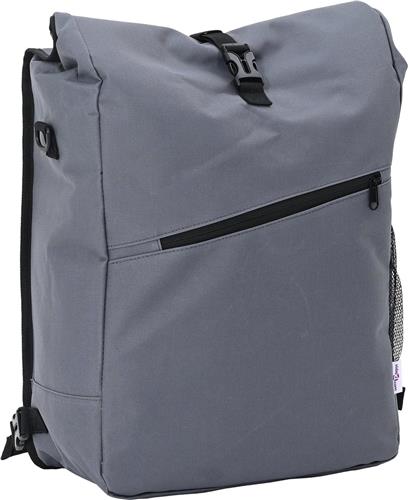 vidaXL - Fiets - Tas - voor - Pannier - Rek - 25 - L - Grijs - 33x16x48 - cm