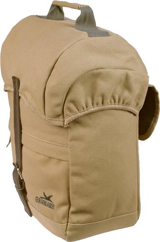 Greenlands enkele canvas fietstas Travel - 20 liter - camel - gevoerd met spijkerstof - incl. regenhoes