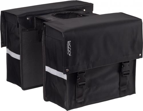 Bagoo Dubbele Fietstas - 34 Liter - Zwart- Bisonyl