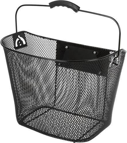 Afneembare fietsmand Mighty met stuurbevestiging - zwart