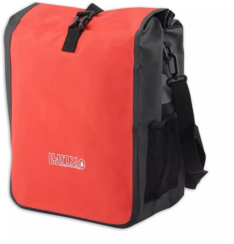 Lynx Single Pannier Bag Pakaftas / Fietstas Zwart / Rood 21 L - Tarpaulin