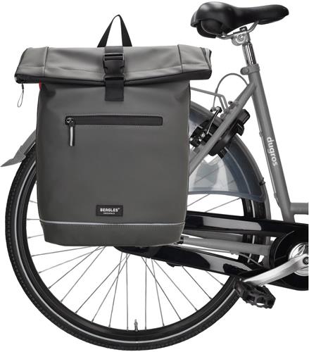 Beagles Originals Bicycle Fietstas Rugzak 15,6 inch Laptop Vak Waterdicht Weersbestendig - Grijs