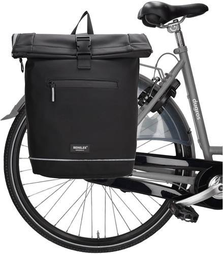Beagles Originals Bicycle Fietstas Rugzak 15,6 inch Laptop Vak Waterdicht Weersbestendig - Zwart