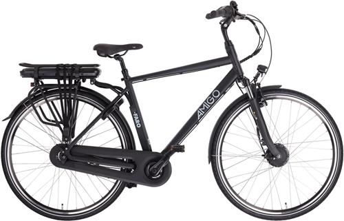 AMIGO E-Faro S2 Elektrische Fiets - E-bike 28 Inch - Herenfiets 53 cm - 7 Versnellingen - Rollerbrake - 536 Wh Accu - Matzwart