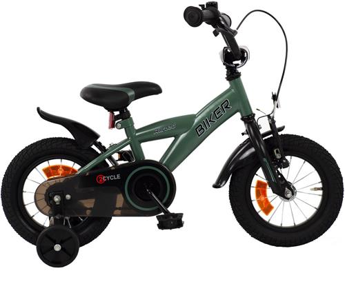 2Cycle Biker - 12 inch - Kinderfiets - Groen