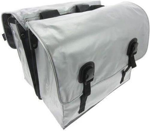 BECK Classic - Dubbele Fietsstas - Bisonyl - Zilver - 46L