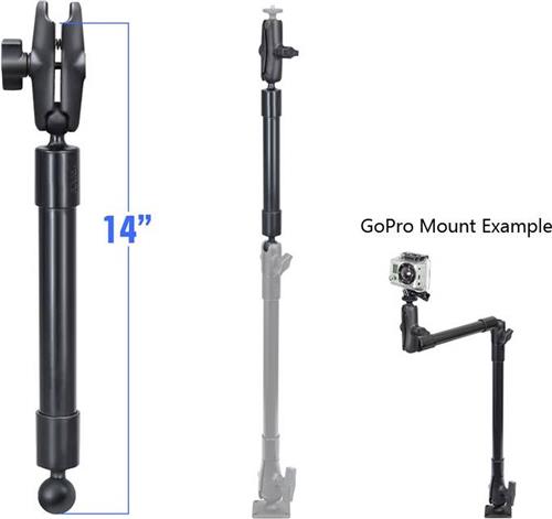 Extra verlengbuis 35 cm voor b-kogel montage RAP-BB-230-14-201