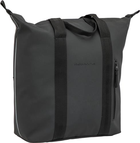 New Looxs Odense Kota - Enkele Fietstas voor Dames - Afneembare Shopper met Rits - Pakaftas Enkel - Boodschappentas met Haken - Stevig en Afneembaar - 24 Liter - Zwart