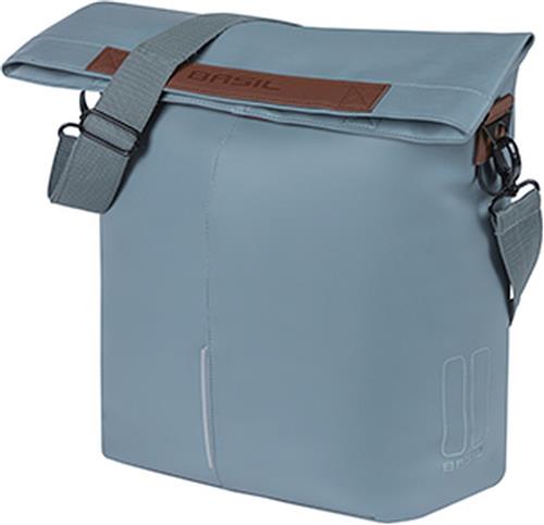 Basil City - Fietsshopper - Enkele Fietstas - 14-16 Liter - Waterafstotend - Reflectiedetails - Graphite Blauw