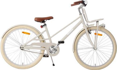 AMIGO Urban Meisjesfiets 24 Inch - Kinderfiets 35 cm - Lichtgewicht Aluminium - Met Terugtraprem en V-Brake - Zandkleurig