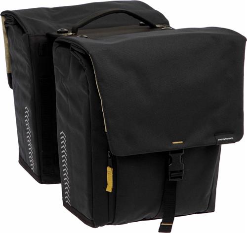 New Looxs ® Tulum Double MIK - Dubbele Fietstas - 100% Gerecycled Polyester - Geschikt voor Elektrische Fietsen - Voor MIK-Bagagedrager - Afneembare Fietstas - 32 Liter - Zwart