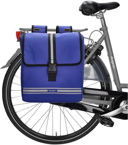 Beagles Bicycle Originals Fietstas - Dubbel - Waterafstotend - Overslag - Kobalt