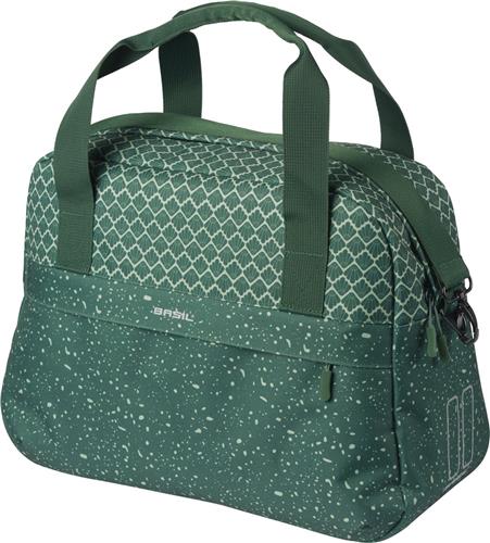 Basil Flair - Fietsschoudertas - 18L - Groen - Waterafstotend - Reflectiedetails