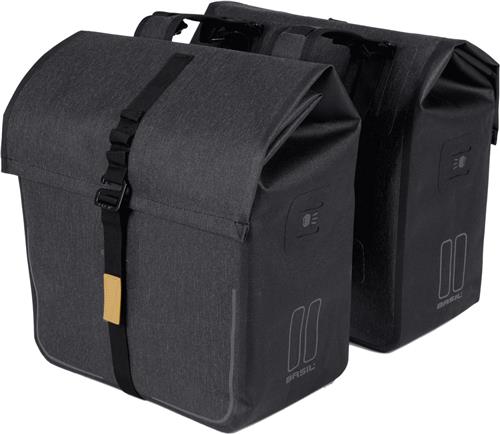 Basil Urban Dry Dubbele fietstas - Grijs - 50 Liter