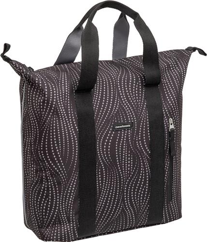 New Looxs Alma Kota - Enkele Fietstas voor Dames - Afneembare Shopper met Rits - Pakaftas Enkel - Boodschappentas met Haken - Stevig en Afneembaar - 24 Liter - Zwart