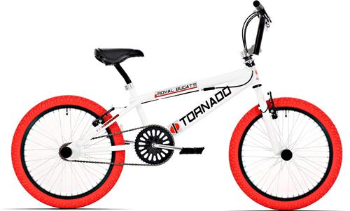 Royal Bugatti Freestyle BMX Kinderfiets - Unisex - 20 inch - Wit/Rood